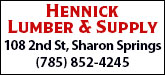Hennick Lumber & Supply Sponsorship Banner